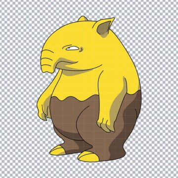 Drowzee Pokemon SVG, PNG, DXF, EPS for Plotter Cutting, DIY Crafts or More - Multi-Format Files
