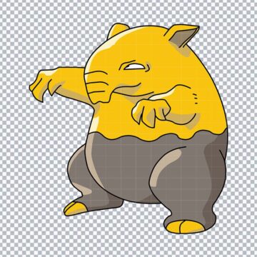Drowzee Pokemon Go SVG, PNG, DXF, EPS for Cricut, Paper Cutting or More - Printable Designs