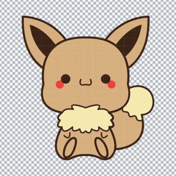 Eevee Pokemon Go SVG, PNG, DXF, EPS for Laser Cutting, DIY Crafts or More - Ready to Use