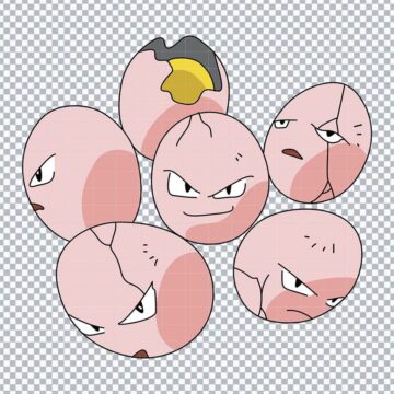 Exeggcute Pokemon SVG, PNG, DXF, EPS for Digital Design, Craft Projects or More - Lifetime Access
