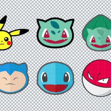 Face Pokemon SVG, PNG, DXF, EPS for Digital Design, Craft Projects or More - Lifetime Access