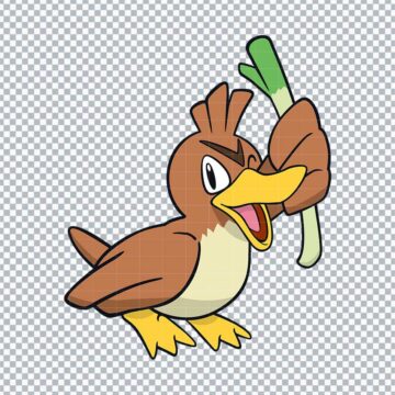Farfetch'd Pokemon SVG, PNG, DXF, EPS for Cricut, Paper Cutting or More - High-Res 300DPI