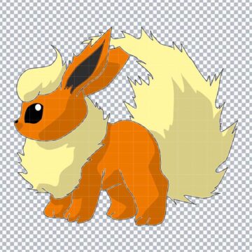 Flareon Pokemon SVG, PNG, DXF, EPS for Cricut, DIY Crafts or More - High-Res 300DPI
