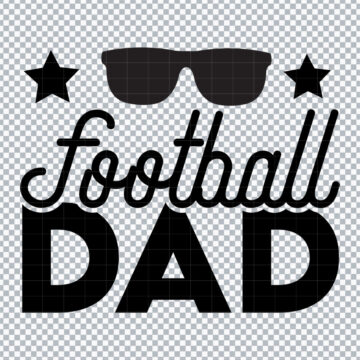 Football Dad Clipart PNG for Brother ScanNCut, T-Shirt Printing or More - Lifetime Access