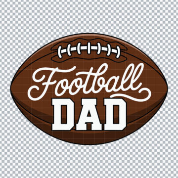 Football Dad Father's Day Clipart PNG for Brother ScanNCut, Sticker Printing or More - Printable Clipart