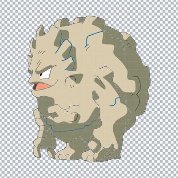 Graveler Pokemon SVG, PNG, DXF, EPS for Cameo, Craft Projects or More - Free Vector Download