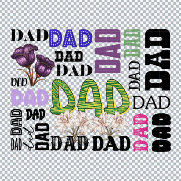 Happy Father's Day Quotes PNG for Canva, Scrapbooking or More - Instant Download