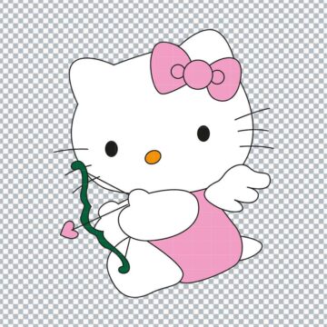 Hello Kitty Cupid SVG, PNG, DXF, EPS for Silhouette, DIY Crafts or More - Download Free