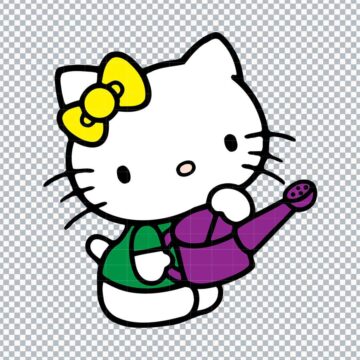 Hello Kitty Water The Plants PNG, SVG, DXF, EPS for Cricut, Printing or More - Free Download