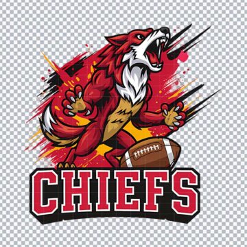 Kansas City Chiefs Mascot NFL PNG for DTF Printer, T-Shirt Printing or More - High Resolution