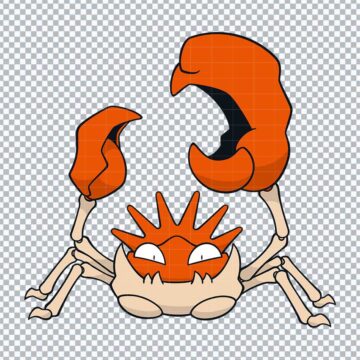 Kingler Pokemon Characters SVG, PNG, DXF, EPS for Cricut, Heat Transfer Vinyl or More - Lifetime Access