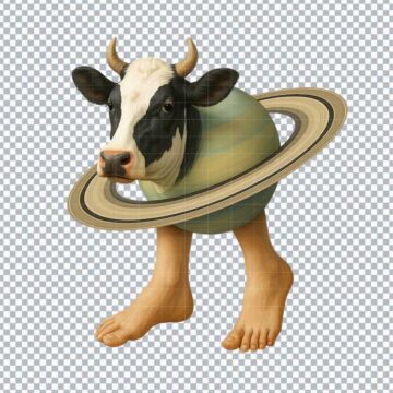 La Vaca Saturno Saturnita Italian Brainrot PNG for Cricut, Heat Transfer Vinyl or More - Free Png Designs