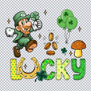 Leprechaun Lucky Charm PNG for Silhouette, Sticker Printing or More - Free Digital Design