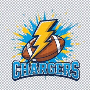 Los Angeles Chargers Mascot NFL PNG for Cricut, Sublimation or More - No Sign Up Required