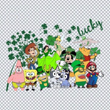 Lucky Disney Saint Patrick's Day PNG for Paper Crafts, Scrapbooking or More - Free Download Design