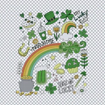 Lucky Shamrock St Patrick's Day PNG for Cricut, Sticker Printing or More - Free No Registration