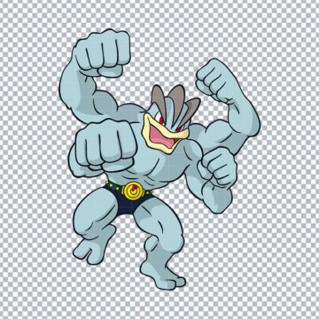 Machamp Pokemon Characters SVG, PNG, DXF, EPS for Paper Crafts, Scrapbooking or More - No Account Needed