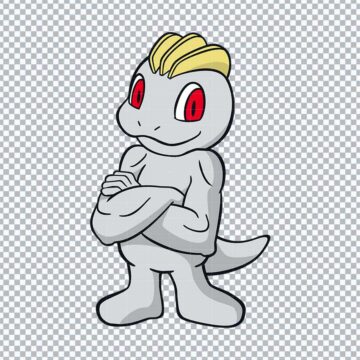 Machop Pokemon Characters SVG, PNG, DXF, EPS for Cricut, Iron On or More - Free Design Download
