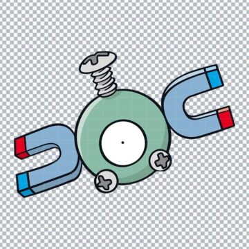 Magnemite Pokemon SVG, PNG, DXF, EPS for Silhouette, Sticker Printing or More - Free Download