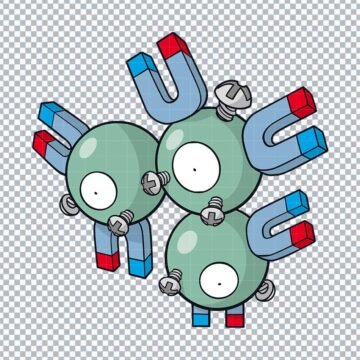 Magneton Pokemon Anime SVG, PNG, DXF, EPS for Silhouette, Heat Transfer Vinyl or More - Free No Sign Up