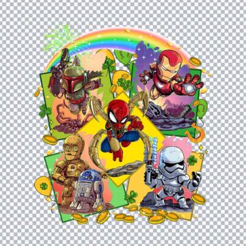 Marvel Rainbow St.Patrick's Day PNG for Cricut, Iron On or More - Free Vector Download