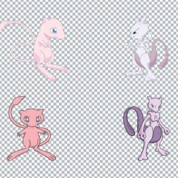 Mewtwo Pokemon SVG, PNG, DXF, EPS for Silhouette, Vinyl Cutting or More - No Account Needed