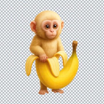 Monkey Chimpanzini Bananini Brainrot PNG for Cricut, T-Shirt Printing or More - Download Now