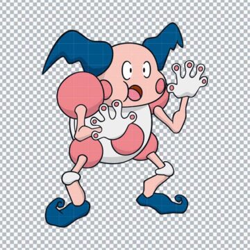 Mr. Mime Pokemon Characters SVG, PNG, DXF, EPS for Procreate, DIY Crafts or More - Quick Download