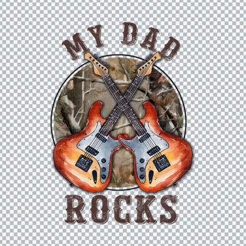My Dad Rocks Father's Day PNG for Epson Printer, Scrapbooking or More - Multi-Format Files