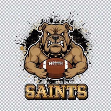 New Orleans Saints Mascot NFL PNG for Silhouette, Sublimation or More - Free Design Download