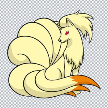 Ninetales Pokemon Characters SVG, PNG, DXF, EPS for Sticker Printing, DIY Crafts or More - High Resolution