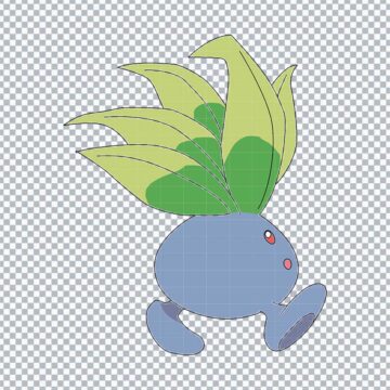 Oddish Pokemon SVG, PNG, DXF, EPS for Printable, Card Making or More - Free Digital Files