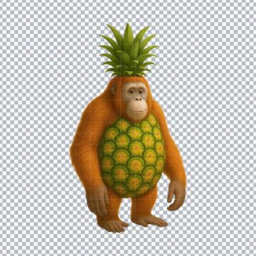 Orangutini Ananasini Italian Brainrot PNG for Cricut, Heat Transfer Vinyl or More - Digital Download