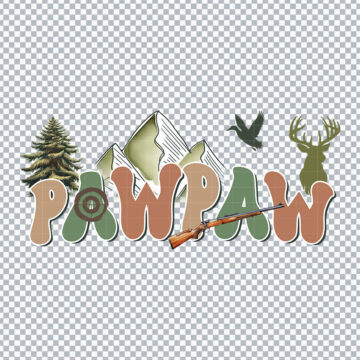 Pawpaw Deer Dad Hunting PNG for Cricut, Sticker Printing or More - Digital Files