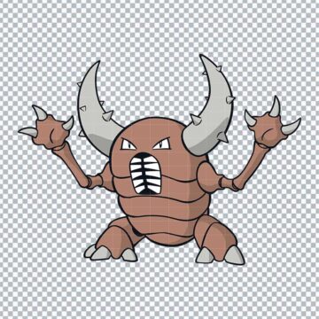 Pinsir Pokemon Go PNG, SVG, DXF, EPS for Inkjet Printer, Sticker Printing or More - Free No Registration