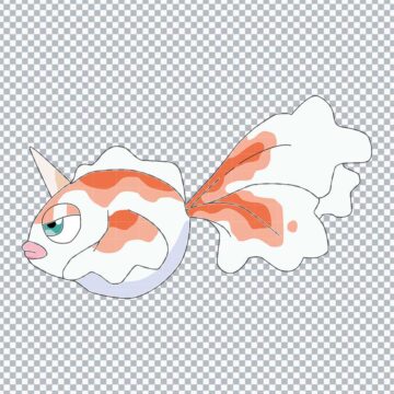 Pokémon Goldeen PNG, SVG, DXF, EPS for Silhouette, Vinyl Cutting or More - High Resolution
