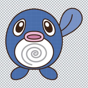 Poliwag Pokemon PNG, SVG, DXF, EPS for Cricut, Paper Cutting or More - No Sign Up Required
