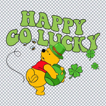 Pooh and Tigger Happy St.Patrick's Day PNG for Heat Transfer, T-Shirt Printing or More - Free Design