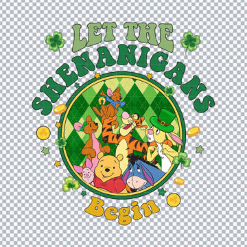 Pooh Bear Happy St.Patrick's Day PNG for Printable, Scrapbooking or More - Free Design
