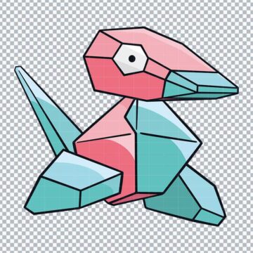 Porygon Pokemon Characters PNG, SVG, DXF, EPS for Plotter Cutting, DIY Crafts or More - No Account Needed