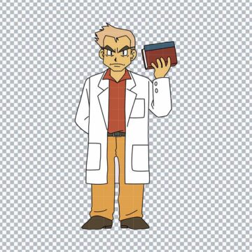 Professor Oak Pokemon PNG, SVG, DXF, EPS for Vector Design, Adobe Illustrator or More - Free Design Download