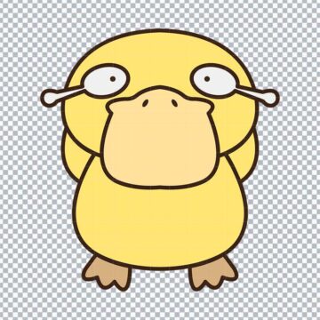 Psyduck Pokemon PNG, SVG, DXF, EPS for Digital Design, Craft Projects or More - Free Digital Design