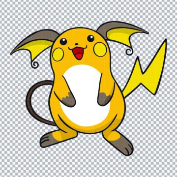 Raichu Pokemon PNG, SVG, DXF, EPS for Cricut, Vinyl Cutting or More - Free Design Files