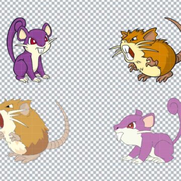 Rattata Pokemon SVG, PNG, DXF, EPS for Cameo, Craft Projects or More - Free Download