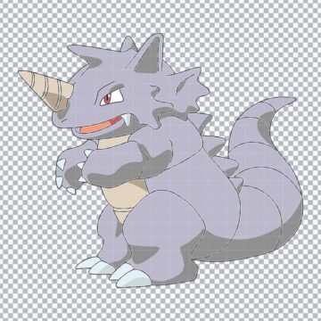 Rhydon Pokemon PNG, SVG, DXF, EPS for Cricut, Craft Projects or More - Free No Sign Up