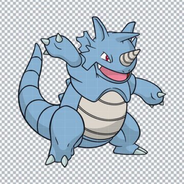 Rhydon Pokemon Characters PNG, SVG, DXF, EPS for Cricut, Paper Cutting or More - Free Download Design