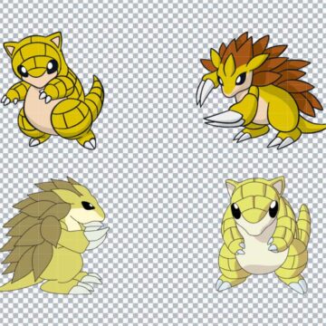 Sandshrew Pokemon SVG, PNG, DXF, EPS for Brother ScanNCut, DIY Crafts or More - Free No Sign Up
