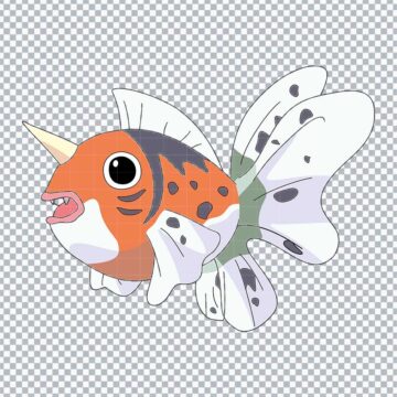 Seaking Pokemon PNG, SVG, DXF, EPS for Silhouette, Craft Projects or More - Instant Access