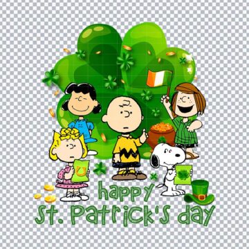 Snoopy & Friends Happy Patrick's Day PNG for Cameo, T-Shirt Printing or More - Free Download Design
