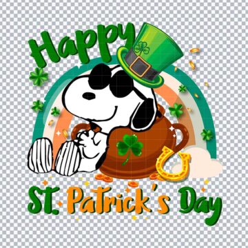 Snoopy Leprechaun Happy St Patrick S Day PNG for Cameo, Sticker Printing or More - Instant Download